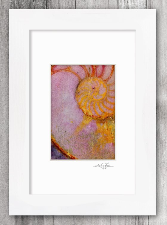 Nautilus Shell Collection 3 - 3 Small Matted paintings by Kathy Morton Stanion