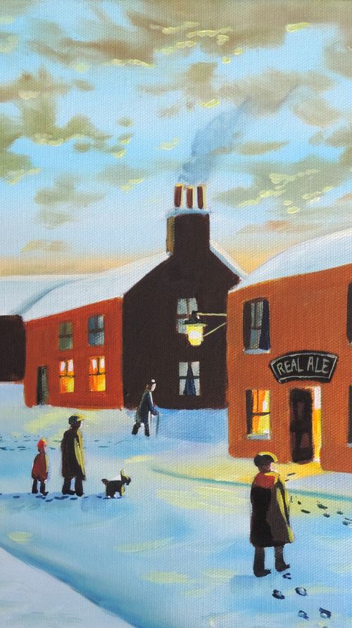 Going to the pub by Gordon Bruce