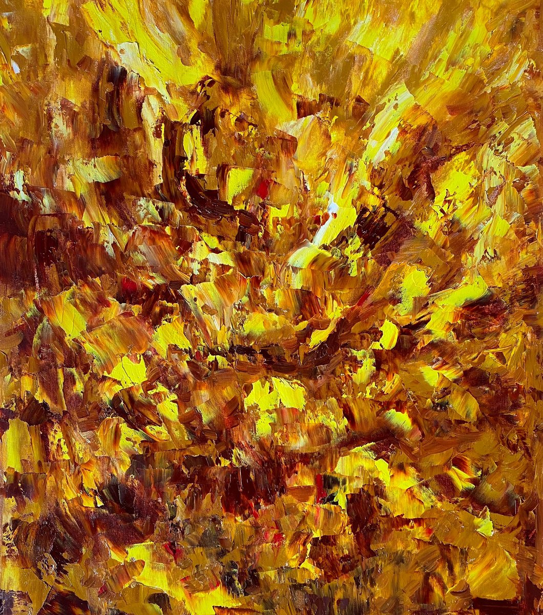 Surrealistic Abstract Oil Painting By Deepa Kern, 24 X 32, Awakening, Original Artwork