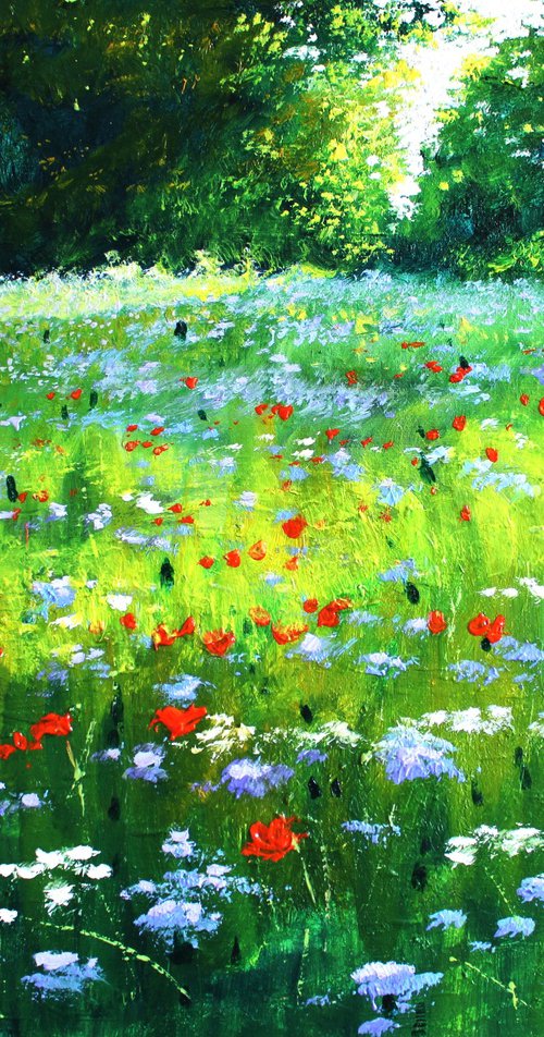 Sunrise and Wildflowers by Rod Bere