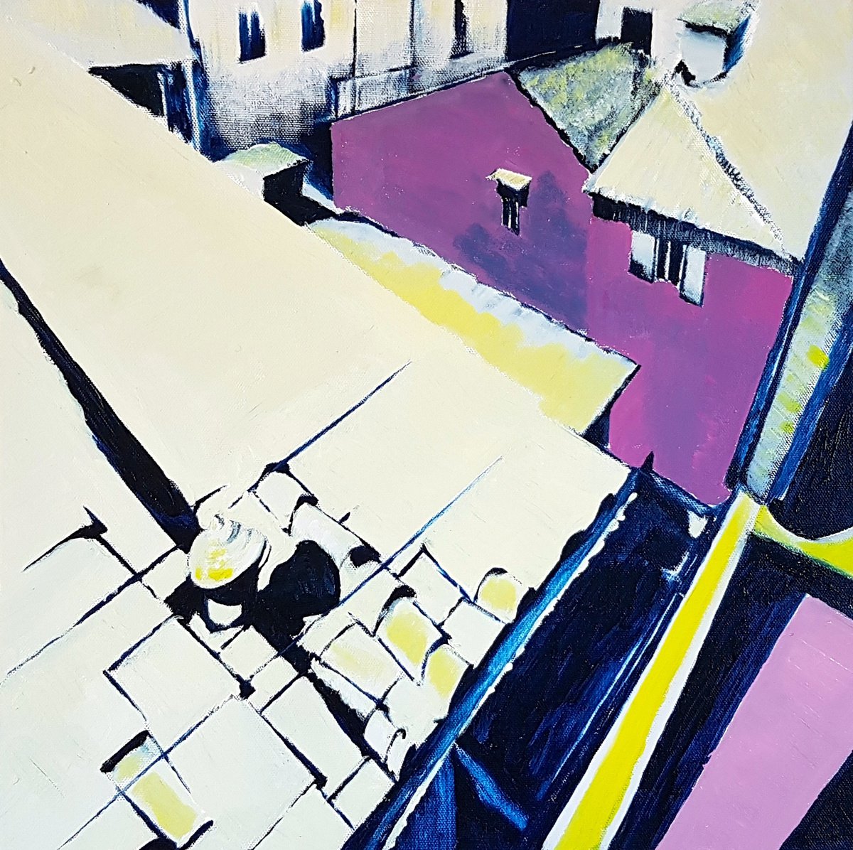 View over the roofs of a small Italian town by Kathrin Fl�ge