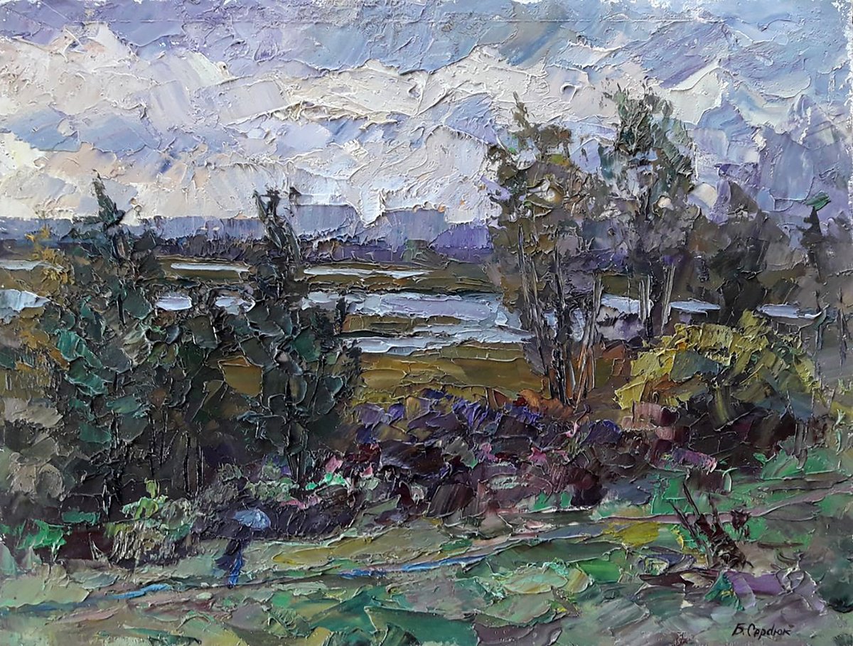 Oil painting Before the rain Serdyuk Boris Petrovich nSerb848 by Boris Serdyuk