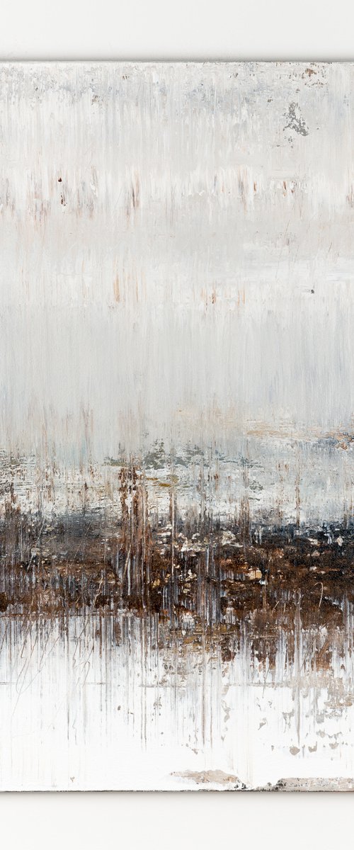 Brown abstract painting PE314 by Radek Smach