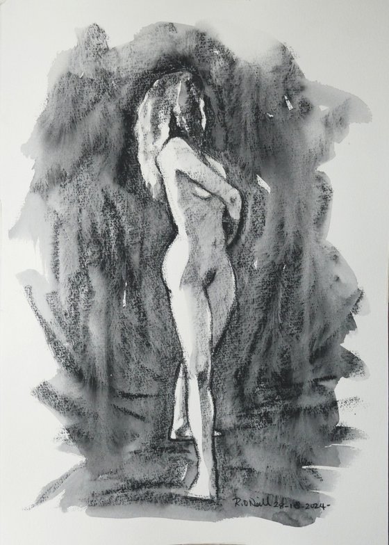 Standing female nude