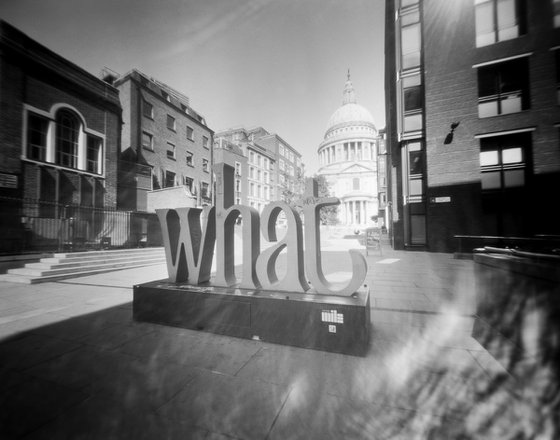'What', towards St Paul's Cathedral, London