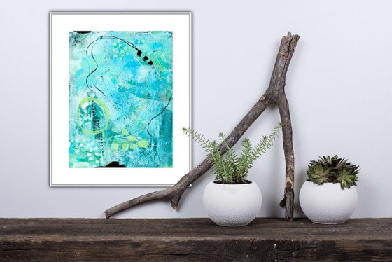 Je n'y peux rien - Original abstract painting on MDF panel - One of a kind