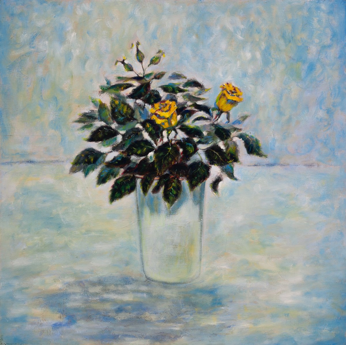 Tea Rose By Liudmila Pisliakova, 18 X 18, Artwork For Sale On Artfinder