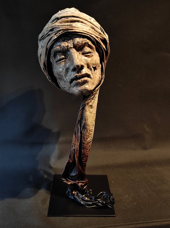 "Tired Traveler " Unique sculpture