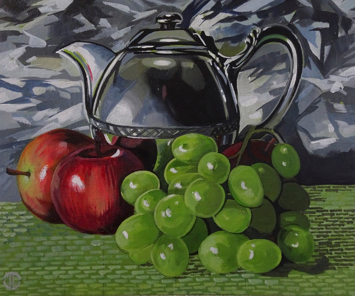 Still Life With Grapes by Joseph Lynch
