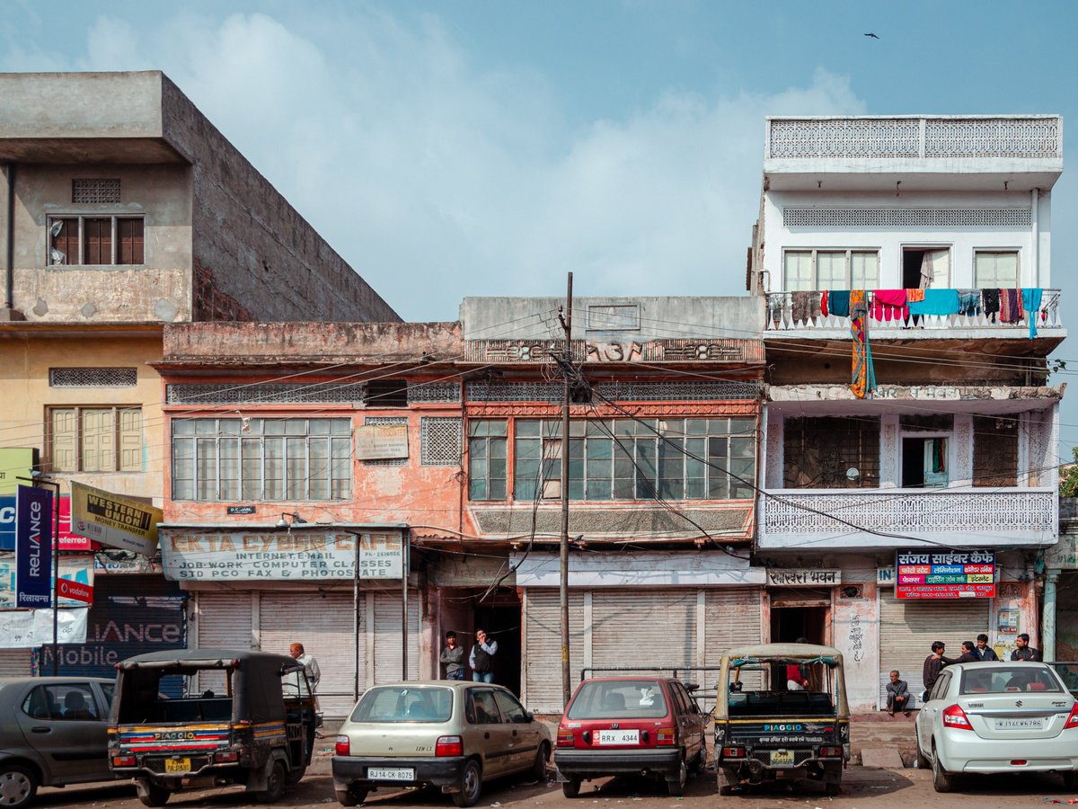 Photorealistic Cityscapes Photograph By Serge Horta, 24 X 19", The Pink City No.6, Original Artwork