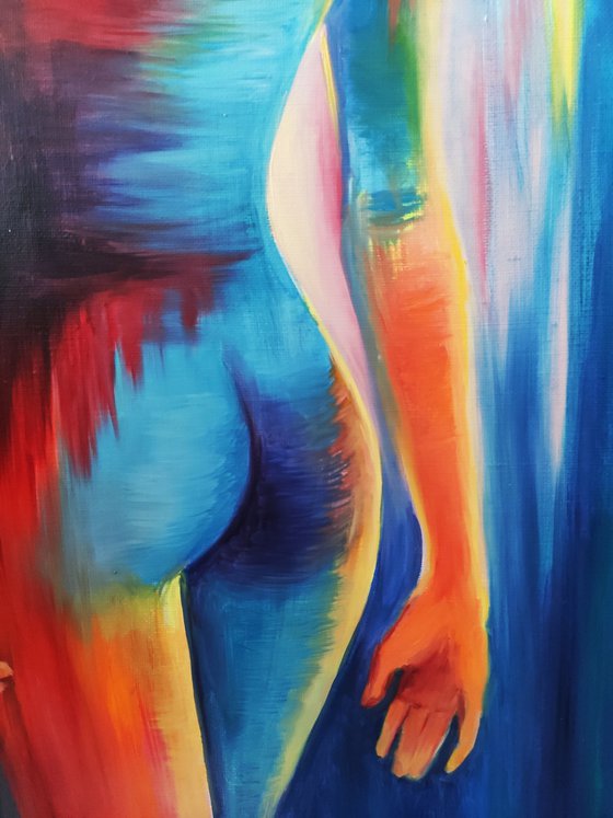 Abstract Erotic Art Naked Woman Nude Sexy Girls Back Large Painting Female Figure
