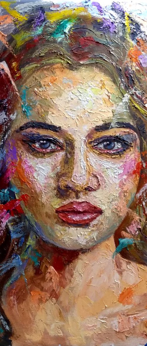 Abstract Portrait of a girl by Vishalandra Dakur