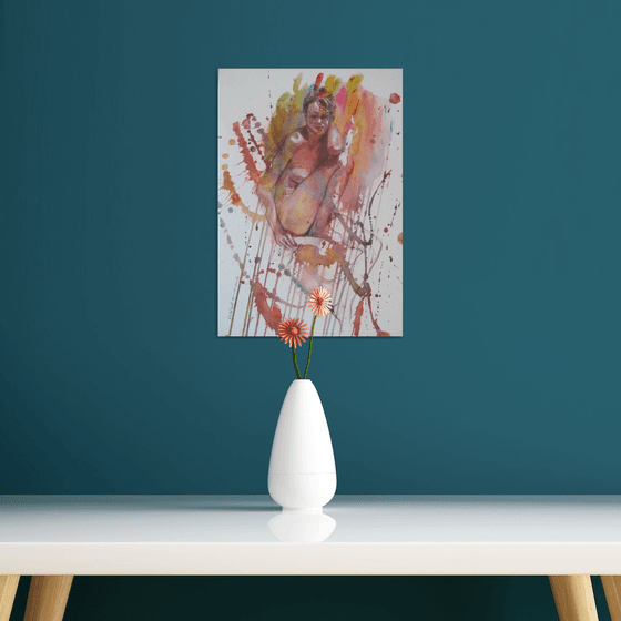 Seated female nude