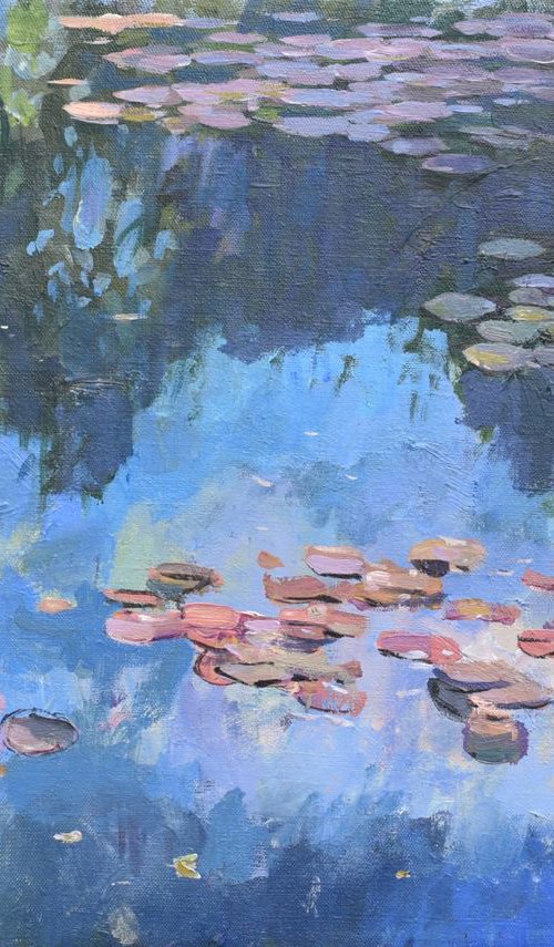 Water lilies light and shadow by Goran Žigolić Watercolors