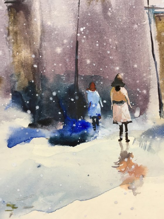 Watercolor “Christmas is coming” perfect gift