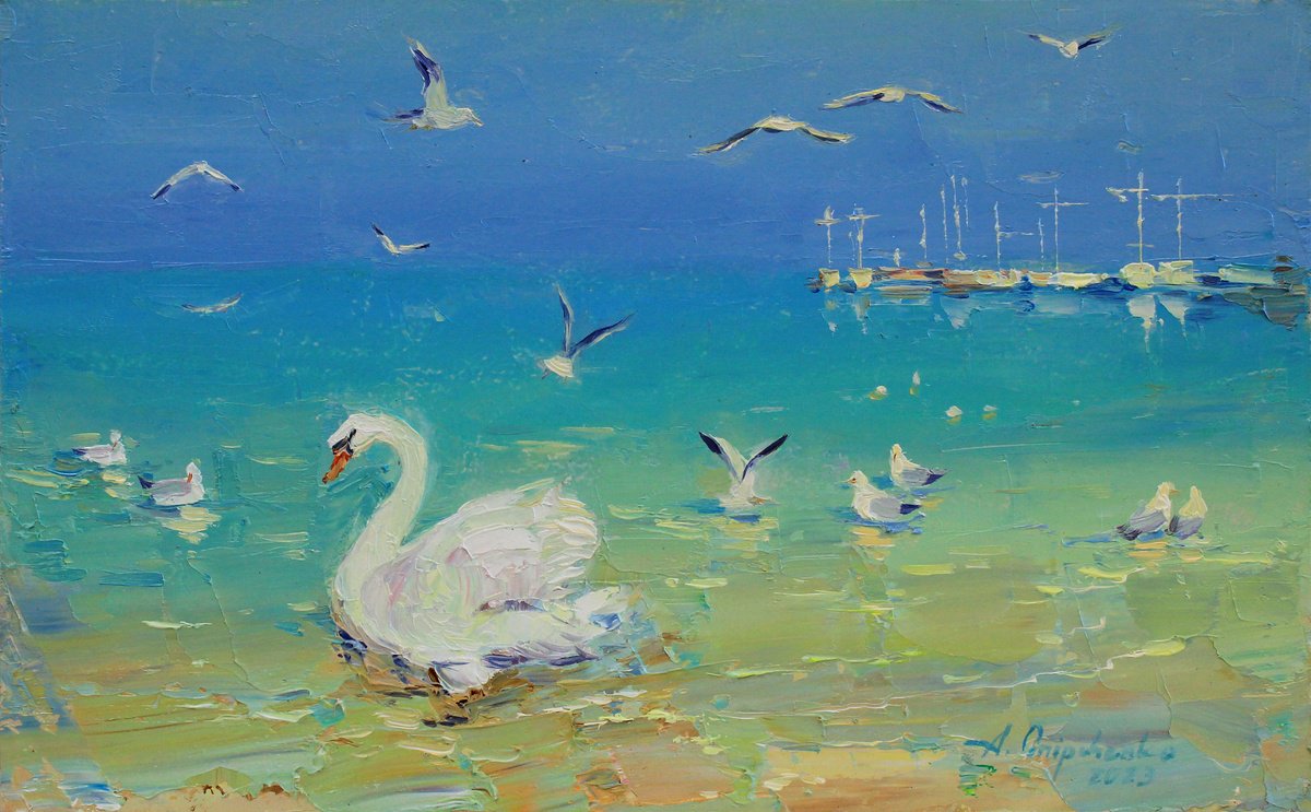Bay in blue by Alisa Onipchenko-Cherniakovska