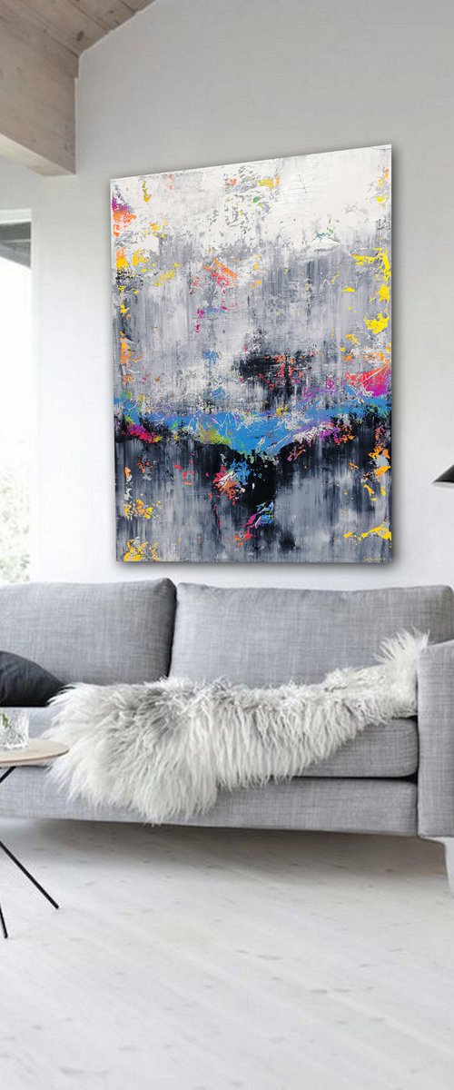 150x100cm. / extra large painting / Abstract 2159 by Alex Senchenko