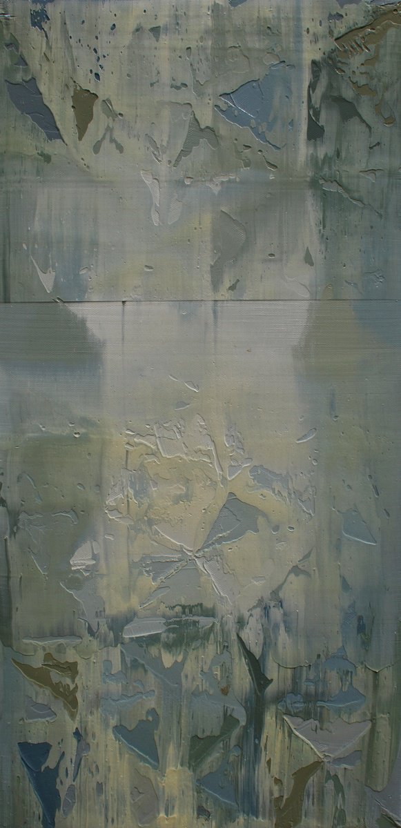 Organic Abstract Oil Painting By Athaang Art, 12 X 24, S-6, Original Artwork