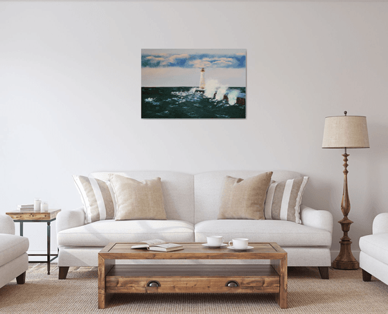Lighthouse on Lake Ontario / Original Painting