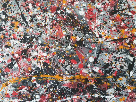 Modern JACKSON POLLOCK style ACRYLIC on CANVAS by M.Y.