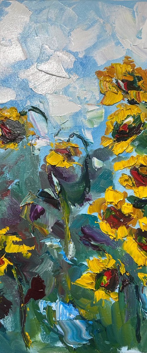 Sunflowers landscape by Oksana Fedorova