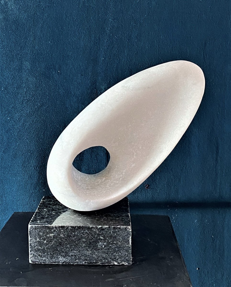 Organic Abstract Stone Sculpture By Michael Rofka, 11 X 11", Comet, Original Artwork