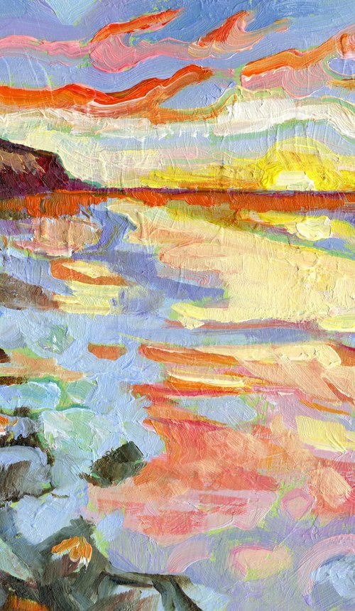 Hunstanton Beach, Small Seascape by Mary Kemp