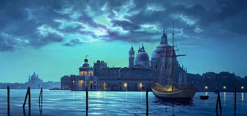 Venice night by Igor Dubovoy