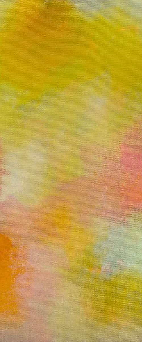 Softness - Abstract oil painting Minimalism Home decor interior decoration design affordable art small price ready to hang by Fabienne Monestier