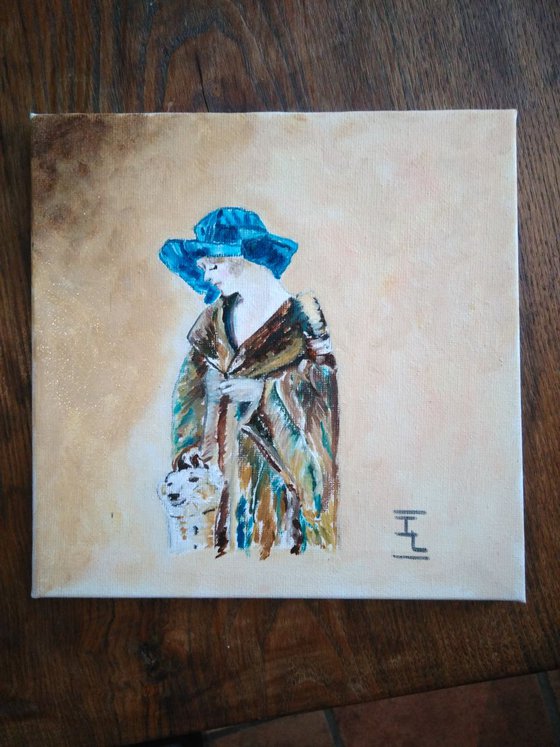 The Lady with the  blue hat