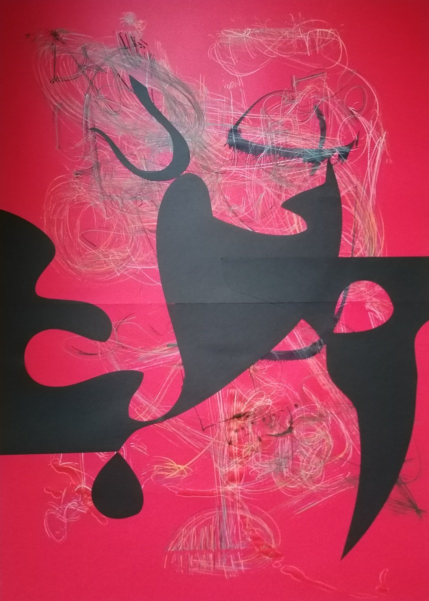 Surrealistic Abstract Collage By Stefano Mazzolini, 39 X 55", Tridia, Original Artwork