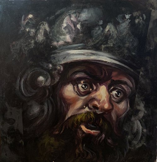 Series of paintings "Warrior heads II" by Oleg and Alexander Litvinov