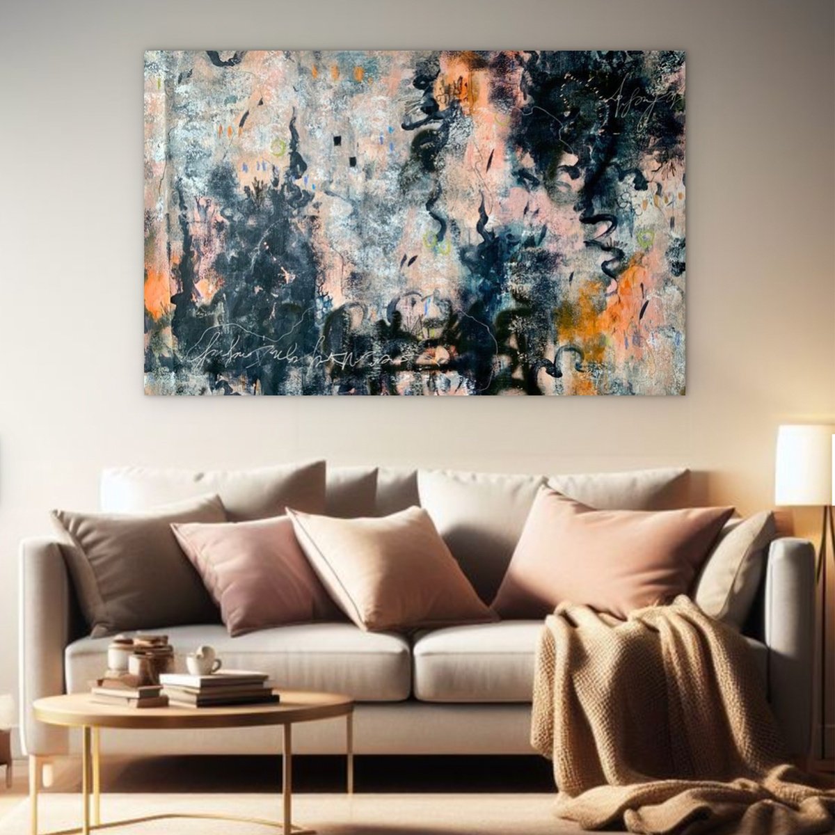 Organic Abstract Acrylic Painting By Alexandra Jagoda (Ovcharenko), 63 X 41, There Are No Straight Paths, Original Artwork