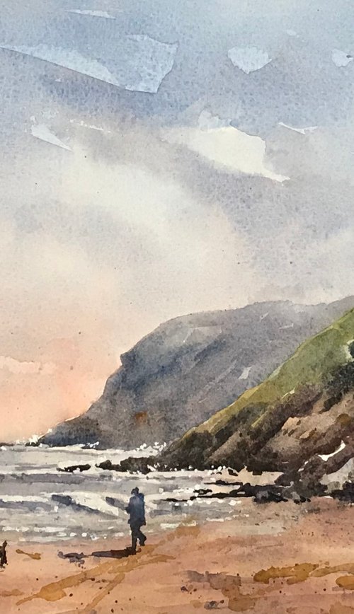 Caswell winter morning by Vicki Washbourne