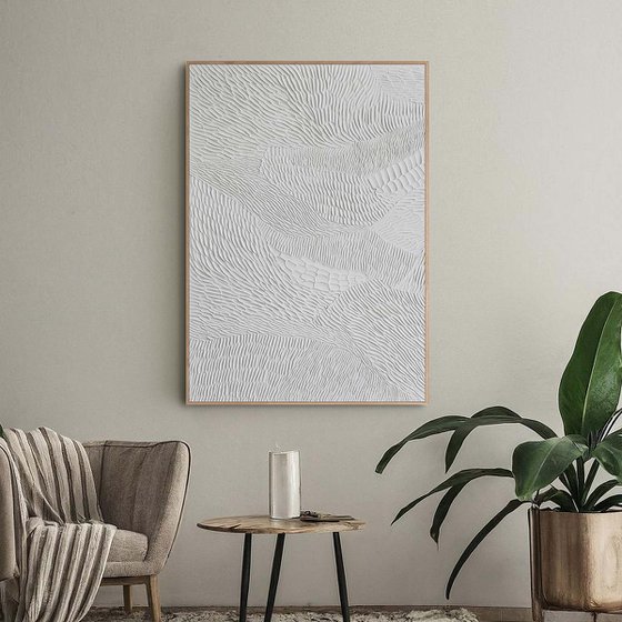 "Fluency 3" High textured abstract art