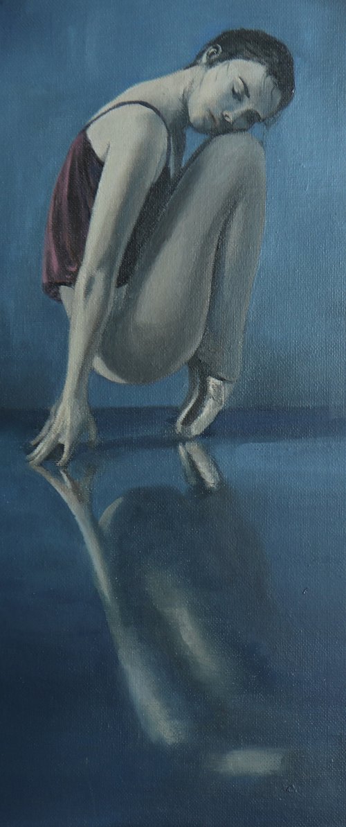 Dancer Under Lockdown, Ballet Painting by Alex Jabore