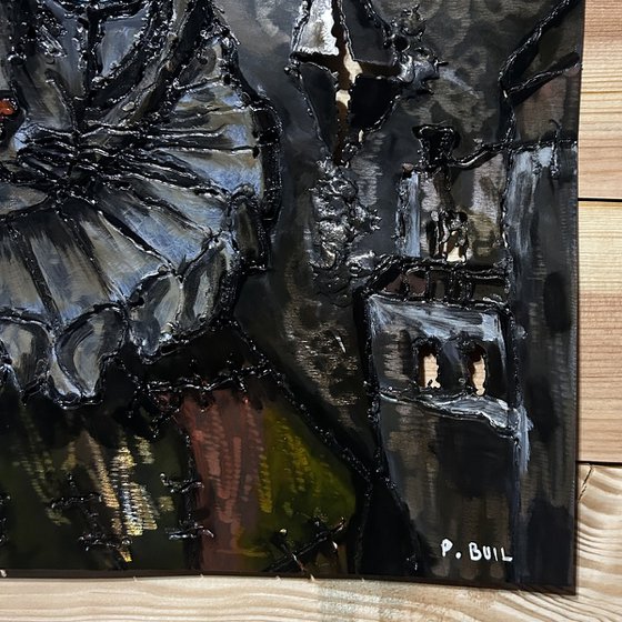 Wall sculpture - Cat Harlequin