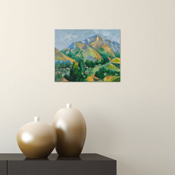 Village on a Green Hillside