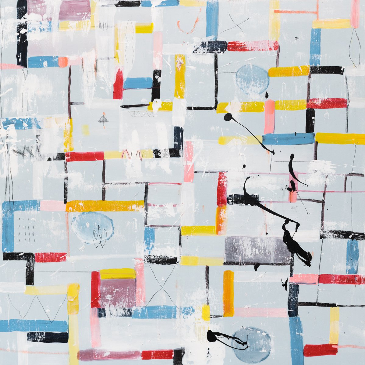 Geometric Painting , Dama 16 By Duealberi, 39 X 39, Artwork For Sale On Artfinder