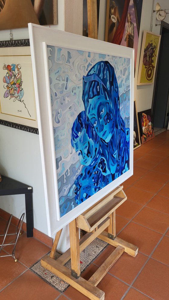 Blue Madonna with Child