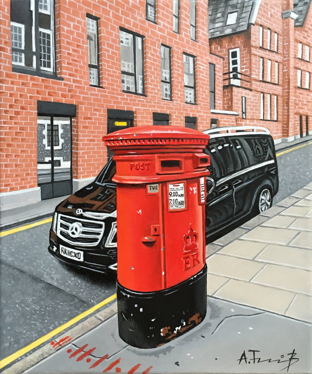 Photorealistic Cityscapes Oil Painting By Alexander Titorenkov, 10 X 12, A Street In London, Original Artwork