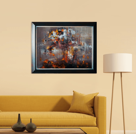 Stunning framed autumun colors ghostlly enigmatic still life by O KLOSKA