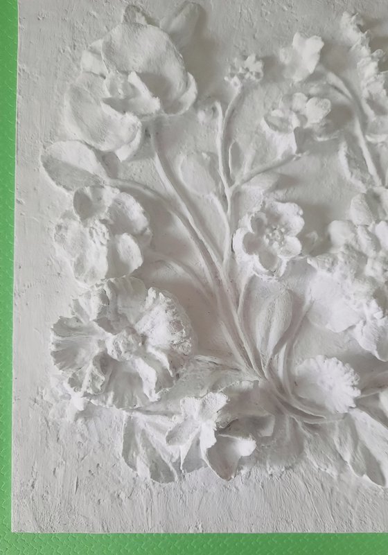 sculptural wall art "Flowers"