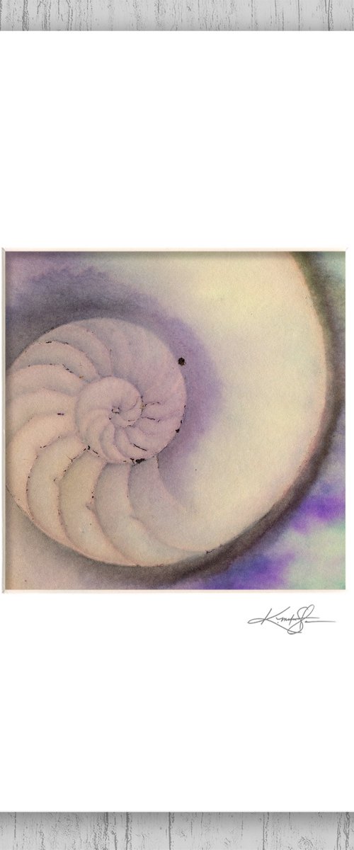 Nautilus Shell 2022-16 - Sea Shell Painting by Kathy Morton Stanion by Kathy Morton Stanion