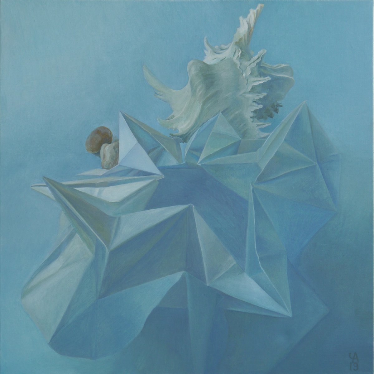 Oil Painting , Shapes And Shells I By Anastasia Chernysheva, 24 X 24, Artwork For Sale On Artfinder