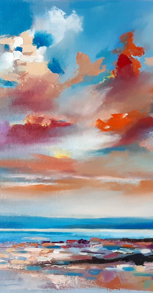 Sunset over the Menai Straits #1 by Steve Keenan