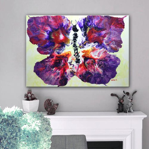 Butterfly - Original Abstract Butterfly Painting by Nataliya Stupak