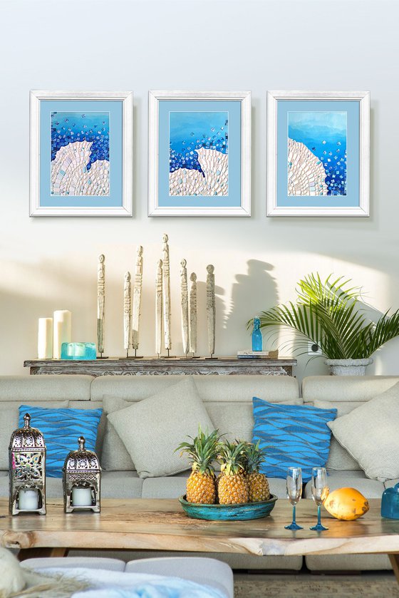 White Corals, set of 3