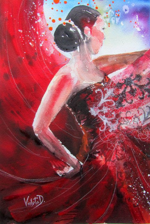 Flamenco Lace Scarf by Violeta Damjanovic-Behrendt