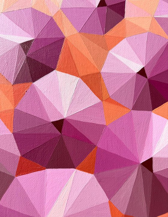 ORANGE SUMMER IN PINK CIRCLES